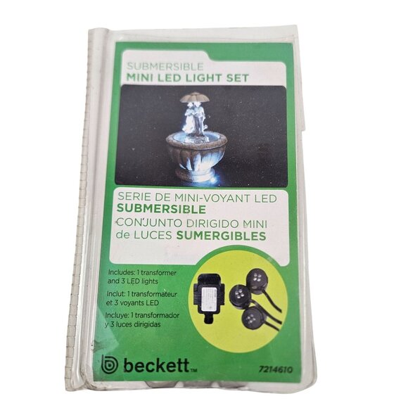 Beckett Submersible Mini LED Light Set Fountain Pond Garden 3 Lights 2011 - Picture 1 of 12